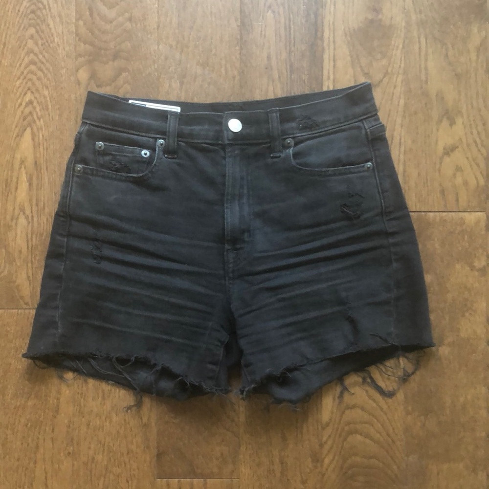 GAP Women's Distressed Black Jean Shorts